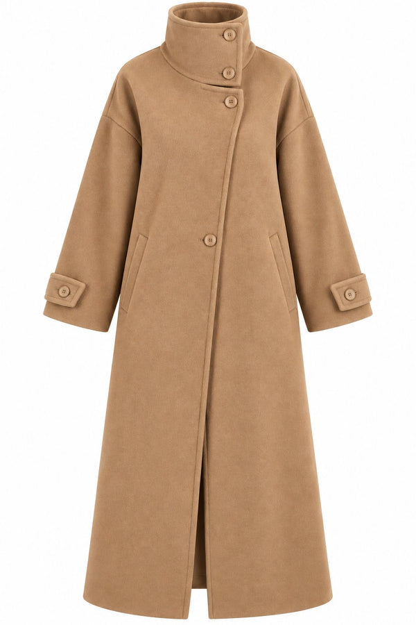 Camel Vittoria Düğme Detaylı Kaban - 2y2511