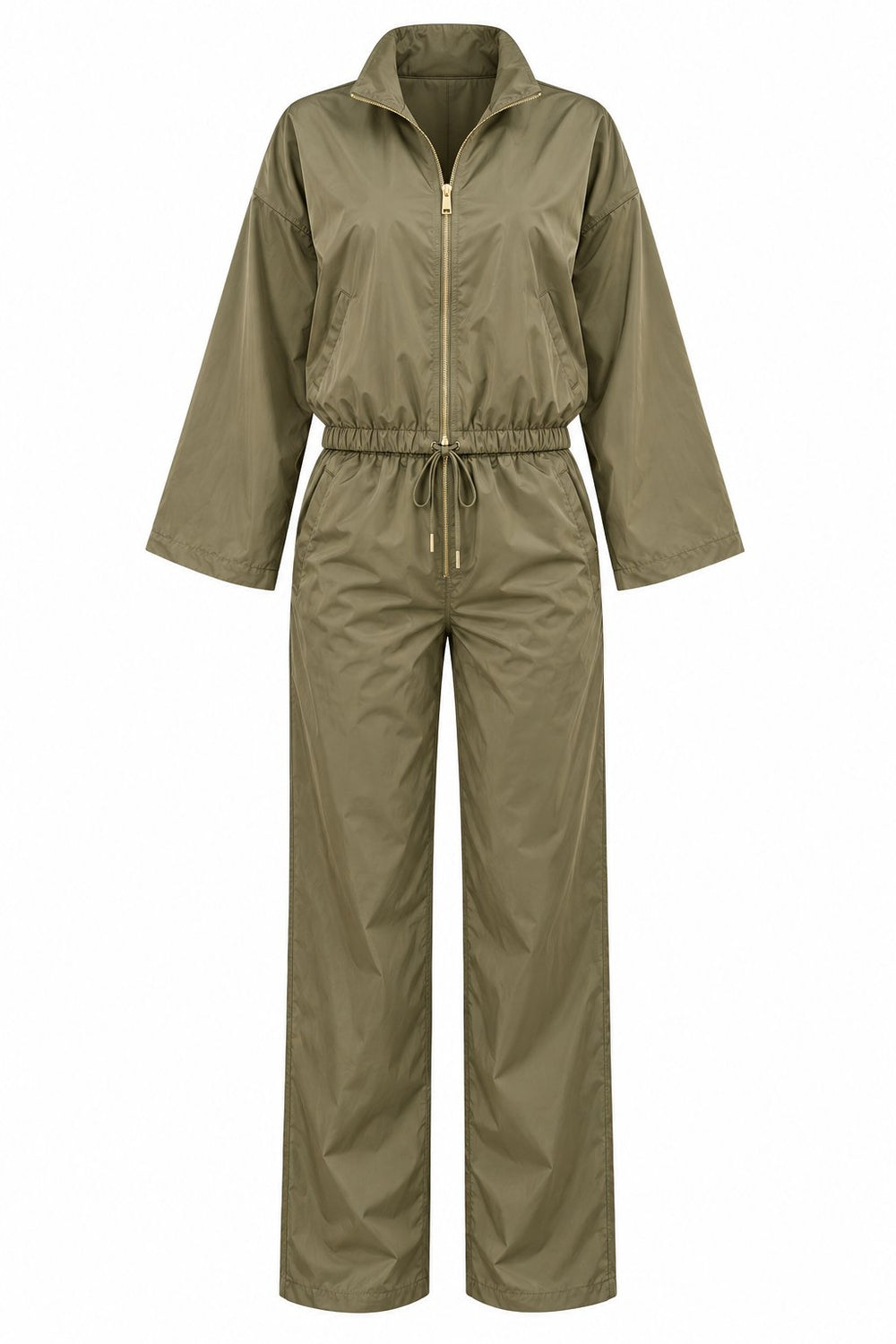 Haki Bomber Saten Ceket Pantolon İkili Takım - 2y9663 - 51229