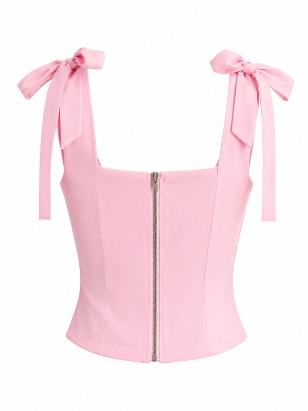 Pembe Omzu Ayarlanır Bağlamalı Büstiyer - 70273