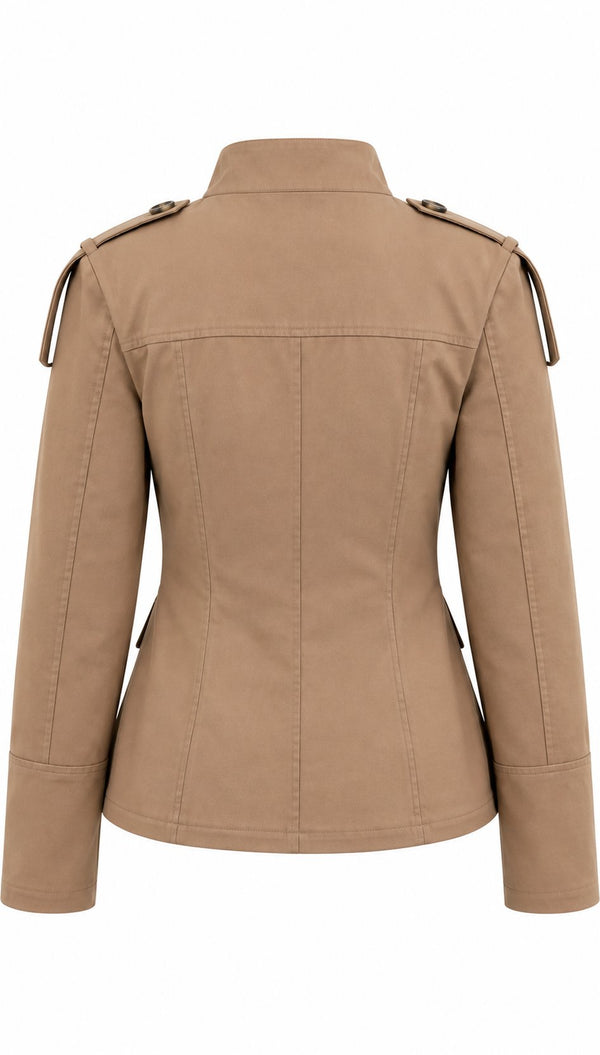 Koyu Bej Gabardin Trençkot - 1707