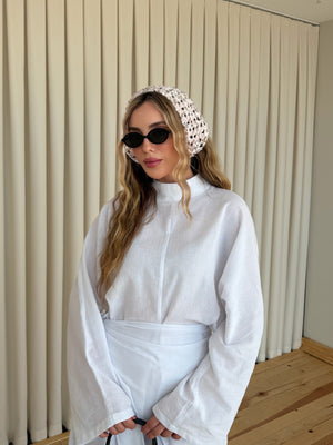 Pudra Pullu Üçgen Bandana - 2153