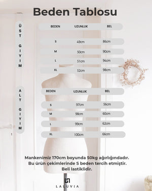 Kahverengi Aksesuarlı Bluz Pantolon 2'li Takım - 2y8757