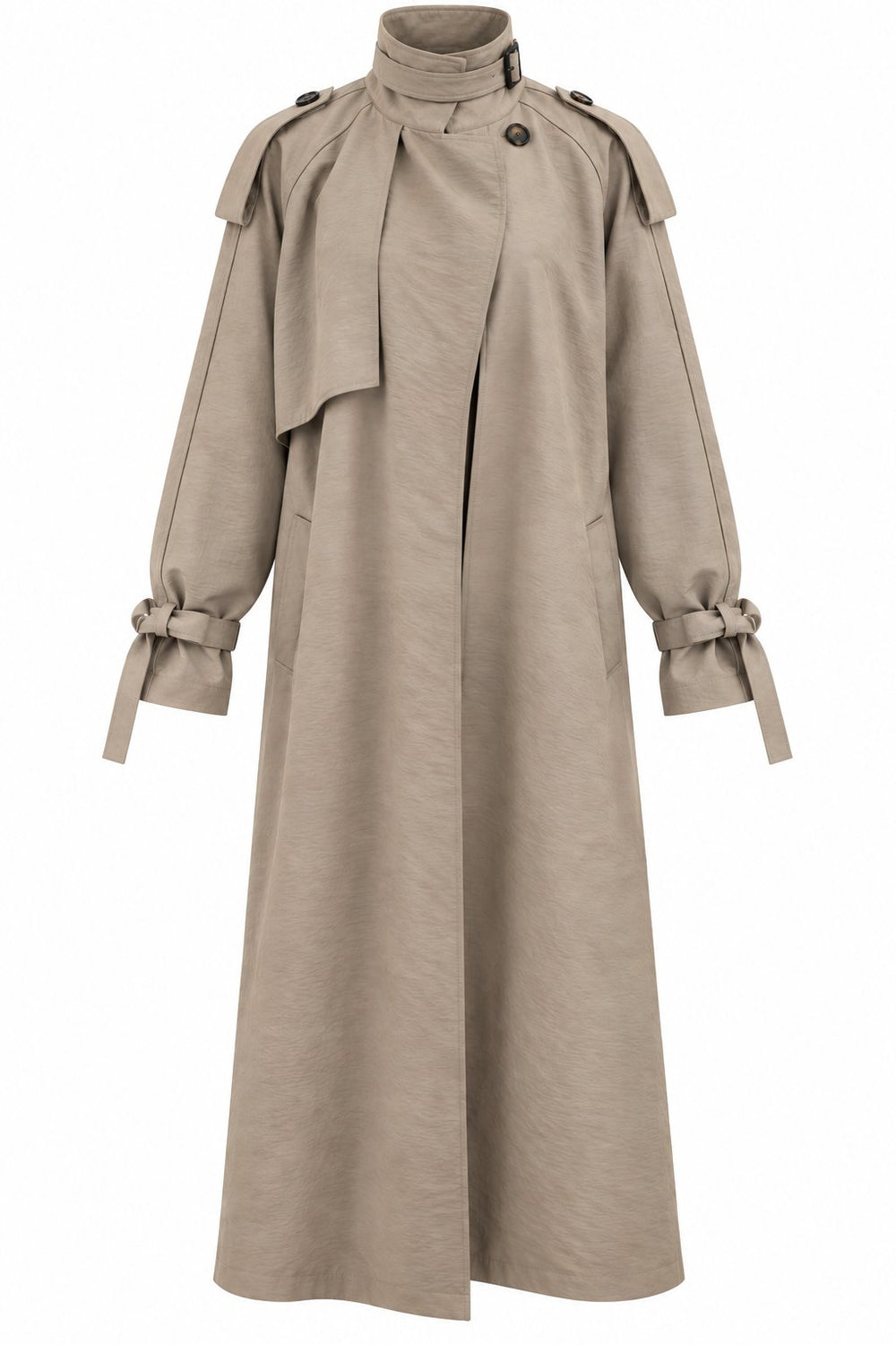 Vizon Kuşaklı Premium Oversize Trençkot - 8646