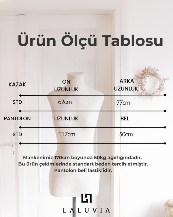 Bordo Selanik Örme 2'li Triko Takım - 2y4587