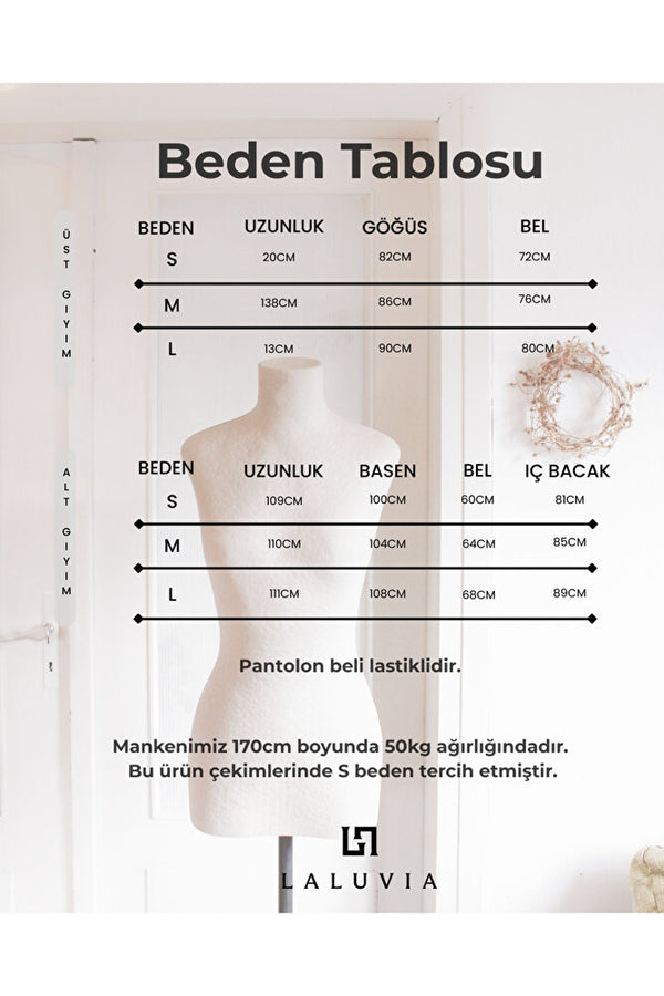 Kırmızı Saten Bluz Pantolon Takım - 30433