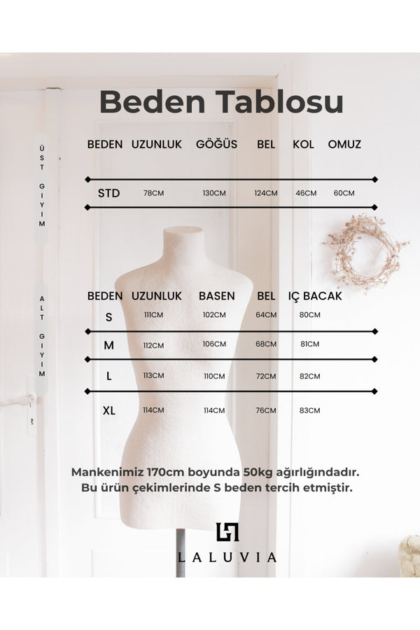 Açık Kahve Kemerli Kimono Takım - 2y012