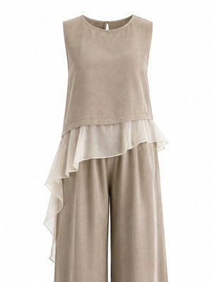 Bronz Garnili Bluz Pantolon Takım - 51391