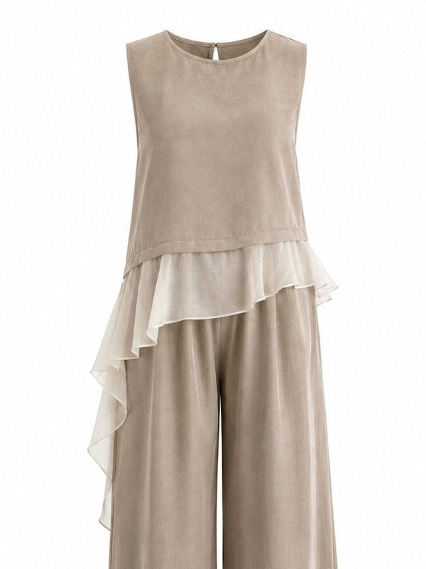 Bronz Garnili Bluz Pantolon Takım - 51391