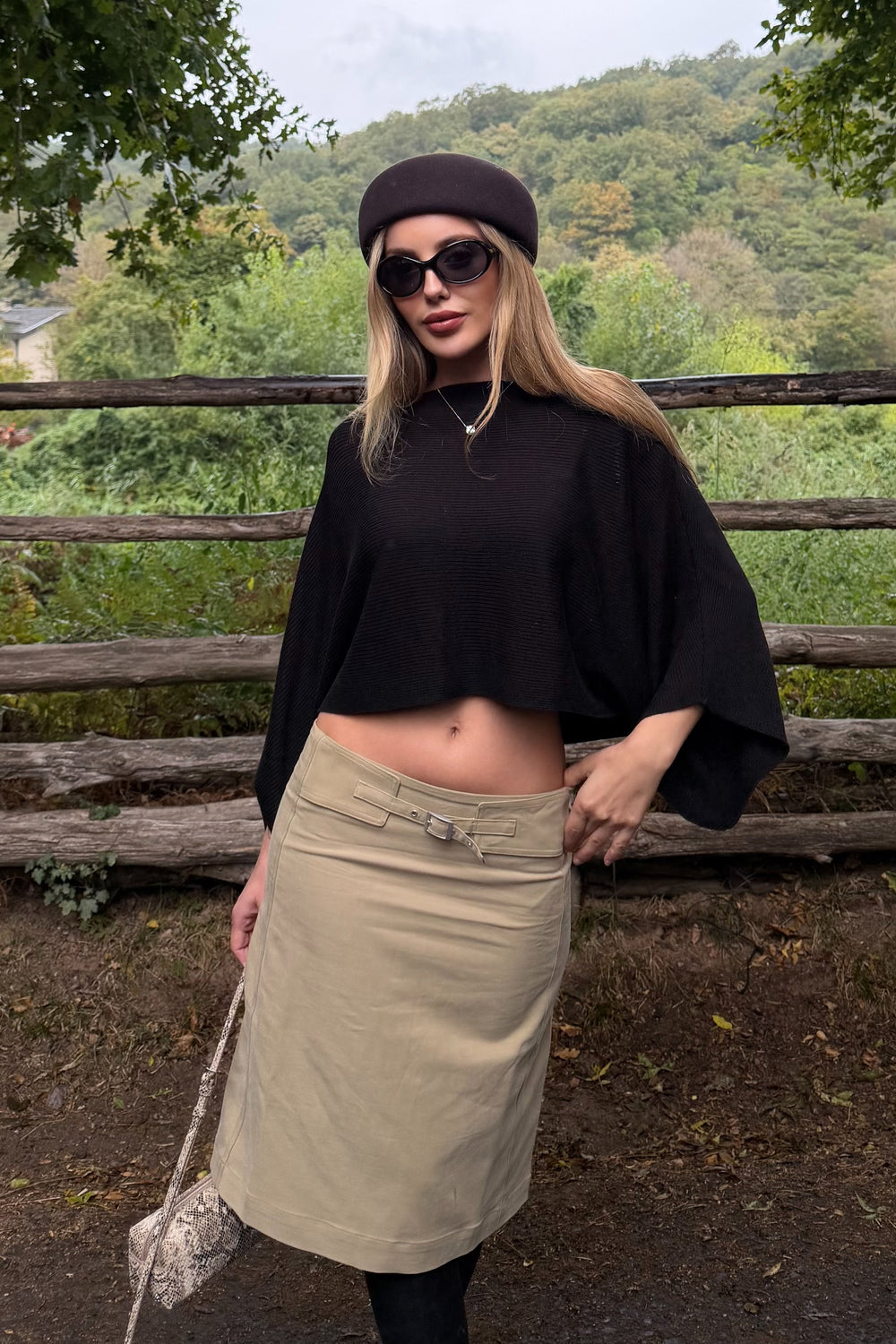 Siyah Yarasa Kol Triko Bluz - 261126