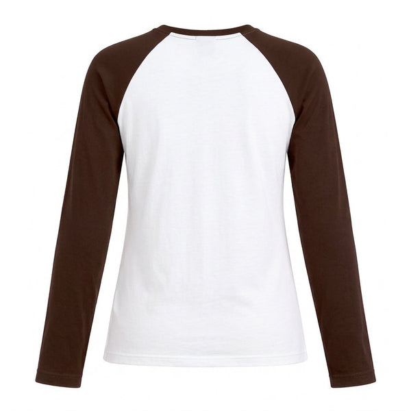 Kahverengi Çift Renk Uzun Kollu T-shirt - 5209