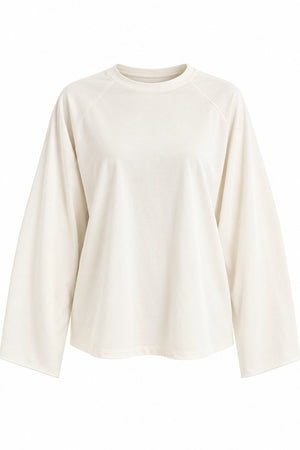 Ekru Basic Oversize Tshirt - 2128