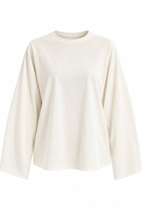 Ekru Basic Oversize Tshirt - 2128