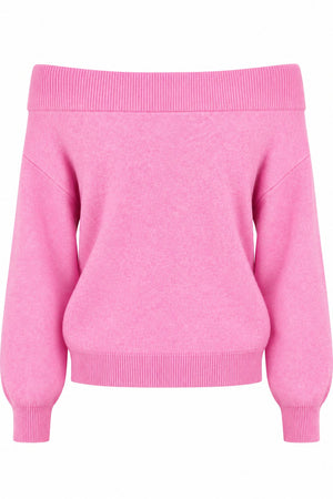 Pembe Omzu Açık Hırka - 261070
