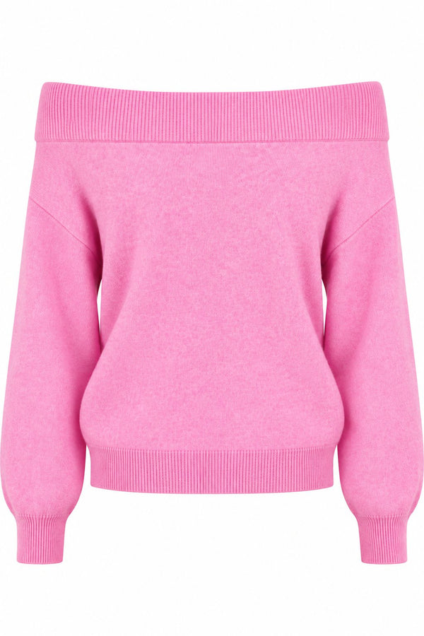 Pembe Omzu Açık Hırka - 261070