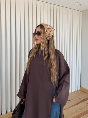 Camel Pullu Üçgen Bandana - 2153