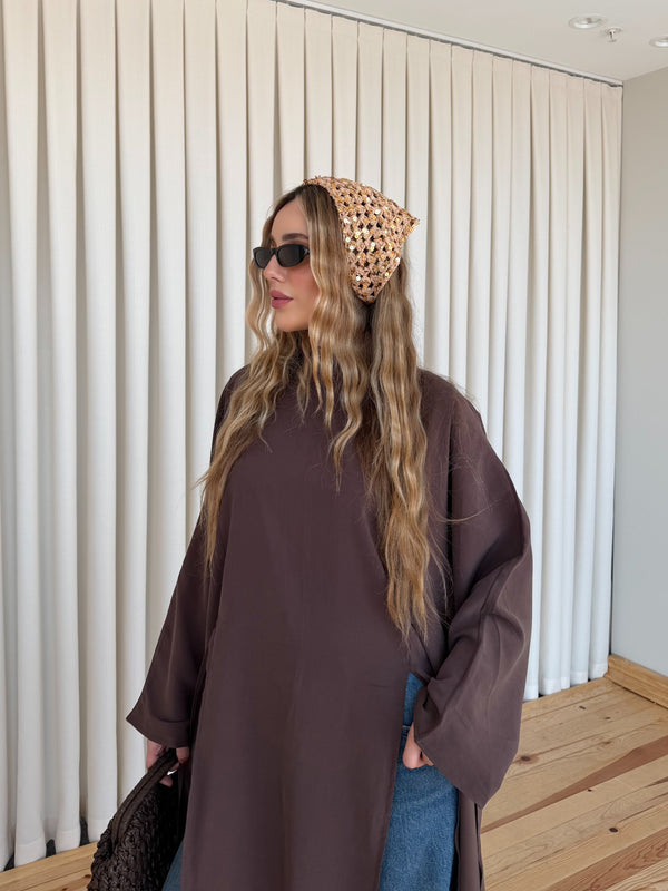 Camel Pullu Üçgen Bandana - 2153