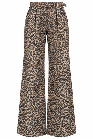 Leopar Toka Detaylı Gabardin Pantolon - 1220