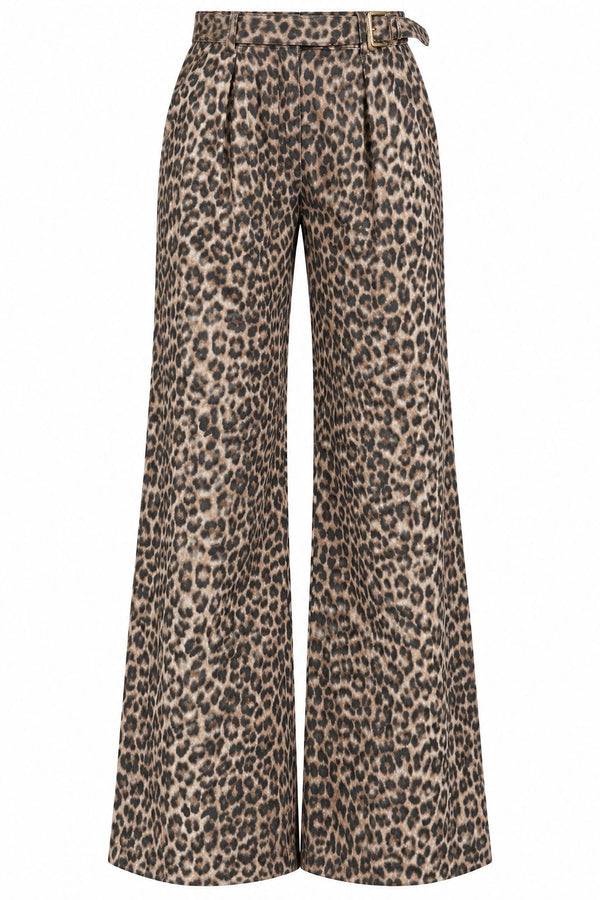 Leopar Toka Detaylı Gabardin Pantolon - 1220