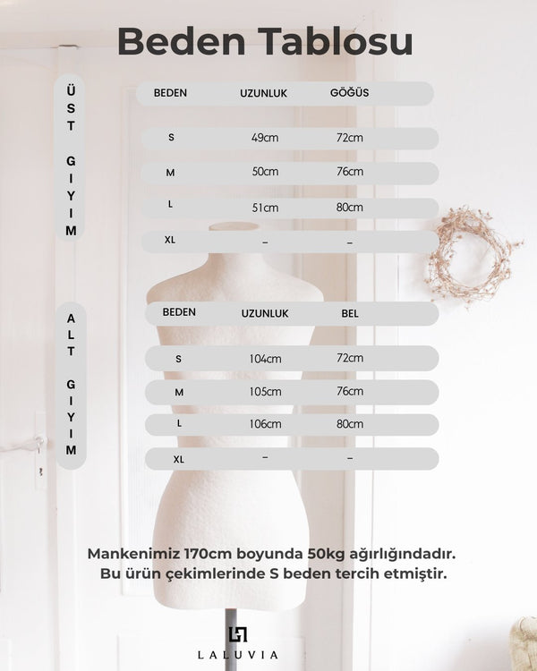 Orange Desenli Bağlamalı Crop Etek Takım - 30447