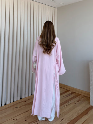 Pembe Yırtmaçlı Uzun Tunik - 8515