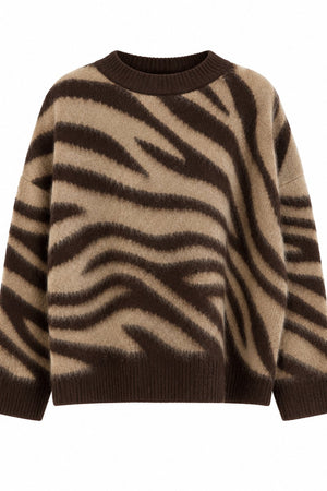 Kahverengi Zebra Desen Kazak - 1250