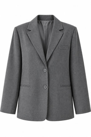 Gri Regular Blazer Ceket - 241002