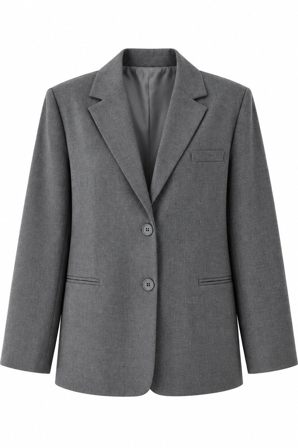 Gri Regular Blazer Ceket - 241002