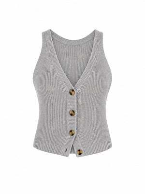 Gri Chic Yelek - 1354
