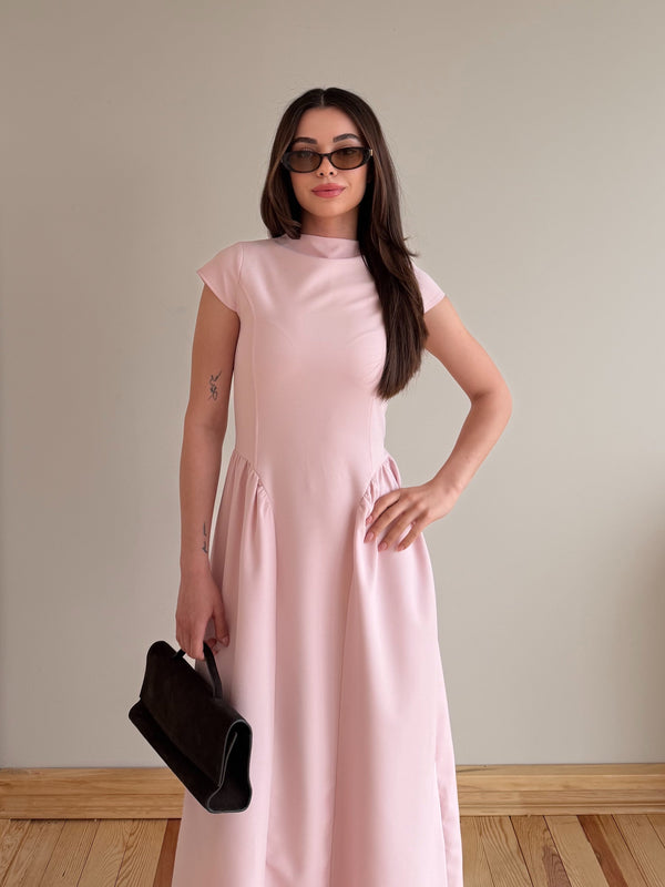 Pembe Pretty Uzun Elbise - 5092