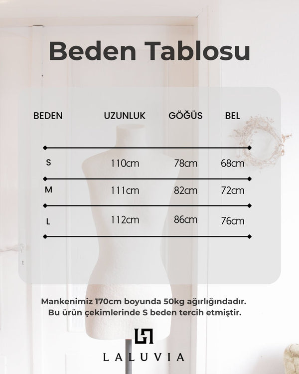 Mavi Renk Detaylı Katlı Elbise - 1070