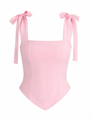 Pembe Omzu Ayarlanır Bağlamalı Büstiyer - 70273