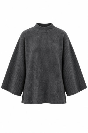 Antrasit Fitilli Oversize Kazak - 2y26808