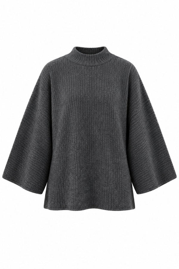 Antrasit Fitilli Oversize Kazak - 2y26808