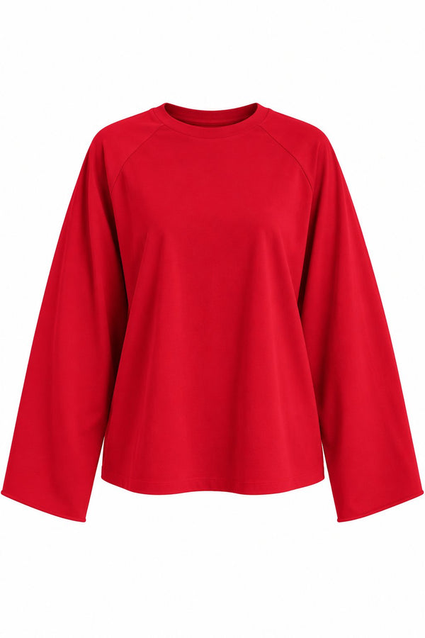 Kırmızı Basic Oversize Tshirt - 2128
