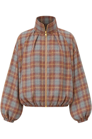 Haki Ekoseli Bomber Ceket - 9784