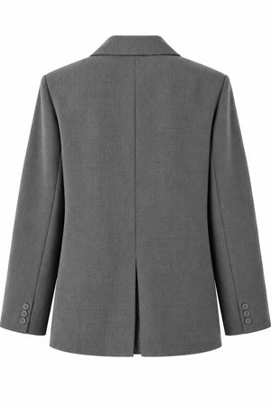 Gri Regular Blazer Ceket - 241002