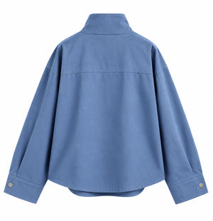 Açık Denim Çıtçıtlı Gömlek Ceket - 5131