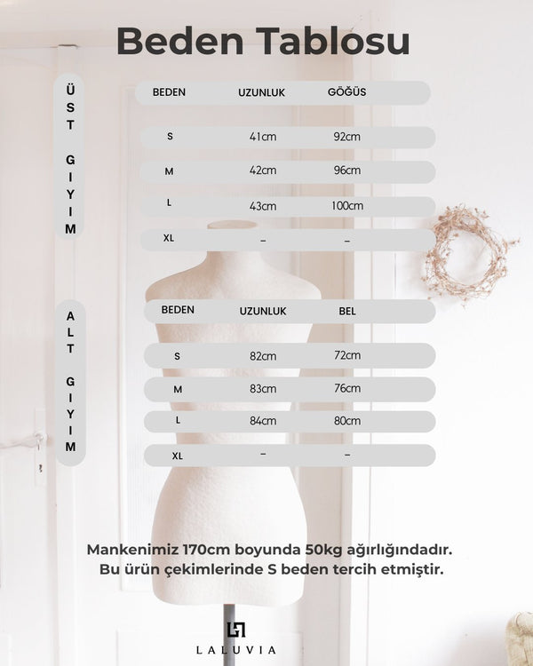Taş Renkli Biyeli Premium Etek & Bluz Takım - 1091