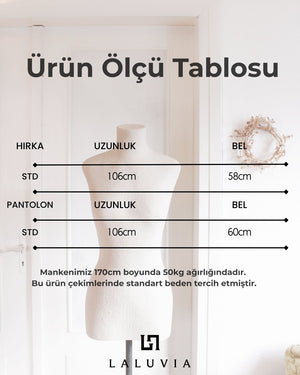 Siyah Çıtçıt Düğme Detaylı Triko Takım - 2y904