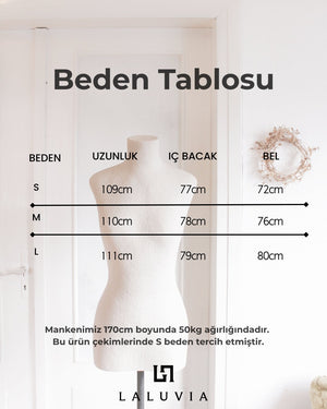 Yeşil Ekose Desenli Bel Paça İpli Pantolon - 9045
