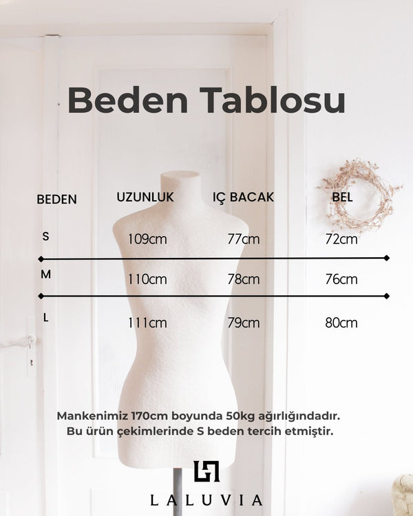 Yeşil Ekose Desenli Bel Paça İpli Pantolon - 9045