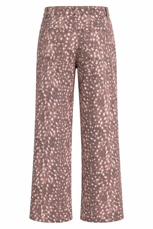 Kahverengi Bambi Desen Gabardin Pantolon - 2y1243