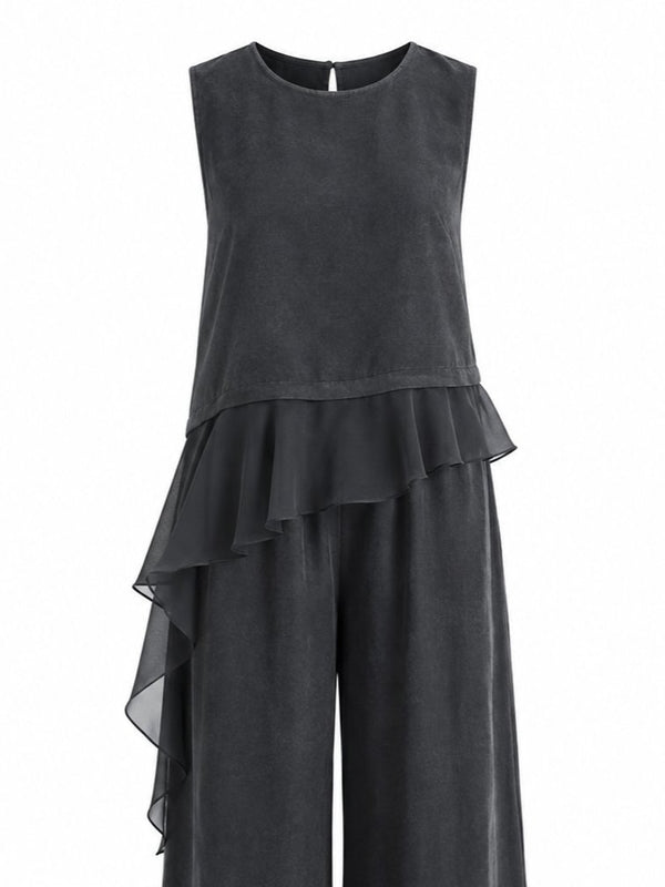 Siyah Garnili Bluz Pantolon Takım - 51391