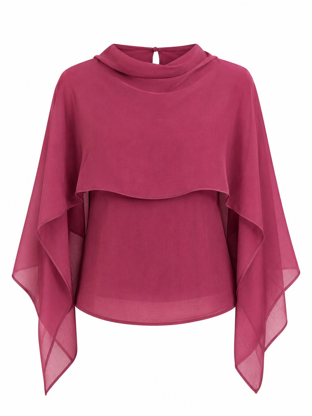 Bordo Şal Detaylı Bluz - 3251