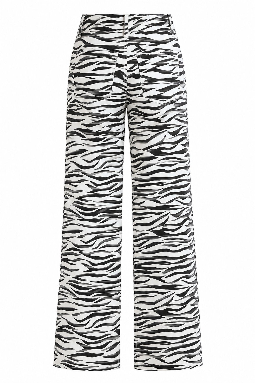 Ekru Zebra Gabardin Pantolon - 0090