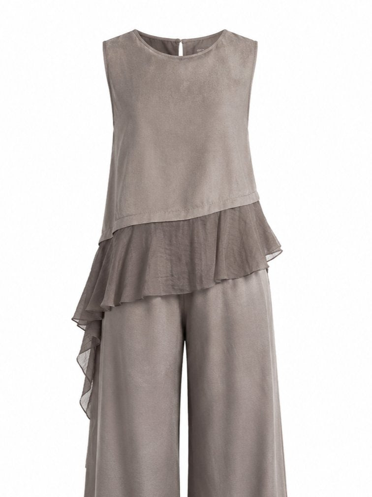 Vizon Garnili Bluz Pantolon Takım - 51391