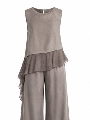 Vizon Garnili Bluz Pantolon Takım - 51391