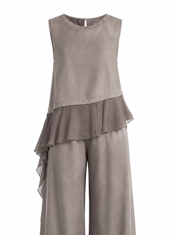 Vizon Garnili Bluz Pantolon Takım - 51391