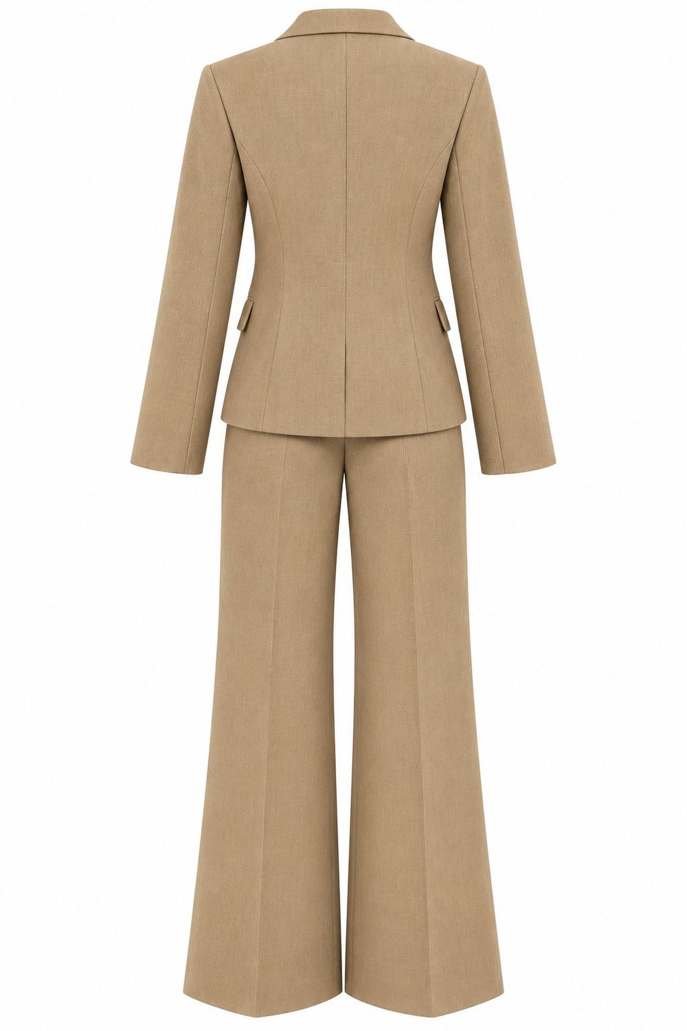 Camel Düğmeli Ceket Pantolon Takım - 2y9480