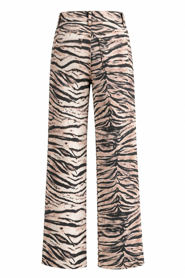 Bej Tiger Gabardin Pantolon - 1233